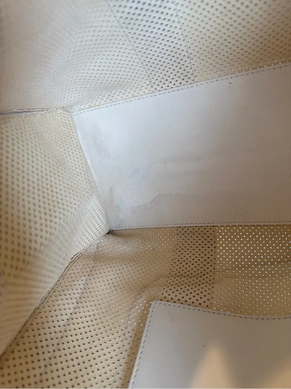Cream Perforated Tote Bag - Unbranded